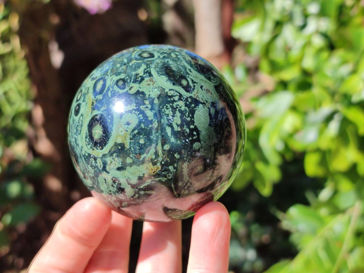 Polished Stromatolite Spheres x 2 From Katsepy, Madagascar - Toprock Gemstones and Minerals 