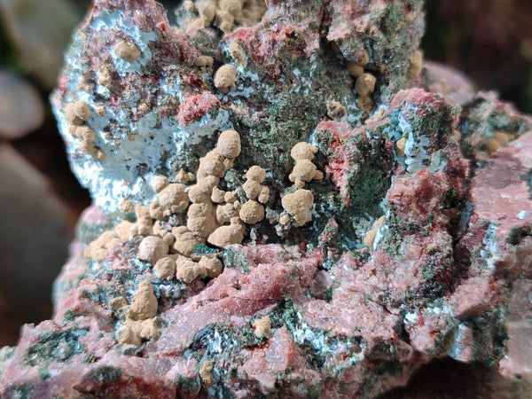 Natural Kolwezite, Calcite and Chrysocolla Specimens x 3 From Mashamba West Mine, Congo