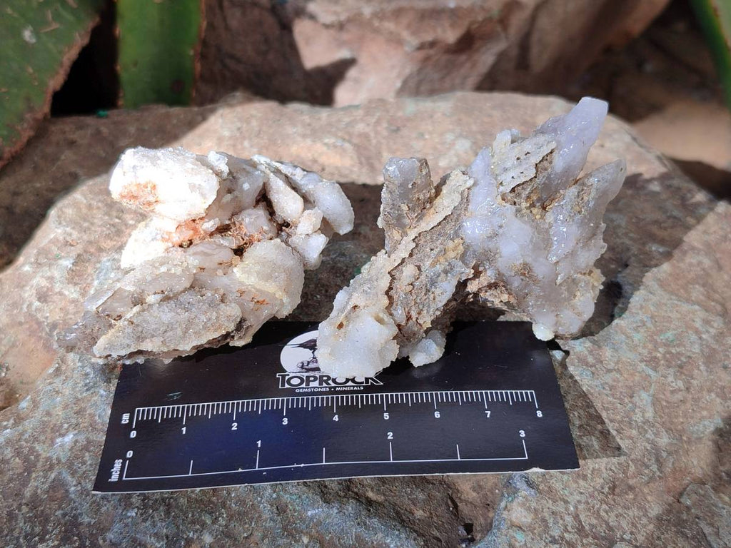 Natural Drusy Quartz Coated Calcite Pseudomorph Specimens x 12 From Alberts Mountain, Lesotho - Toprock Gemstones and Minerals 