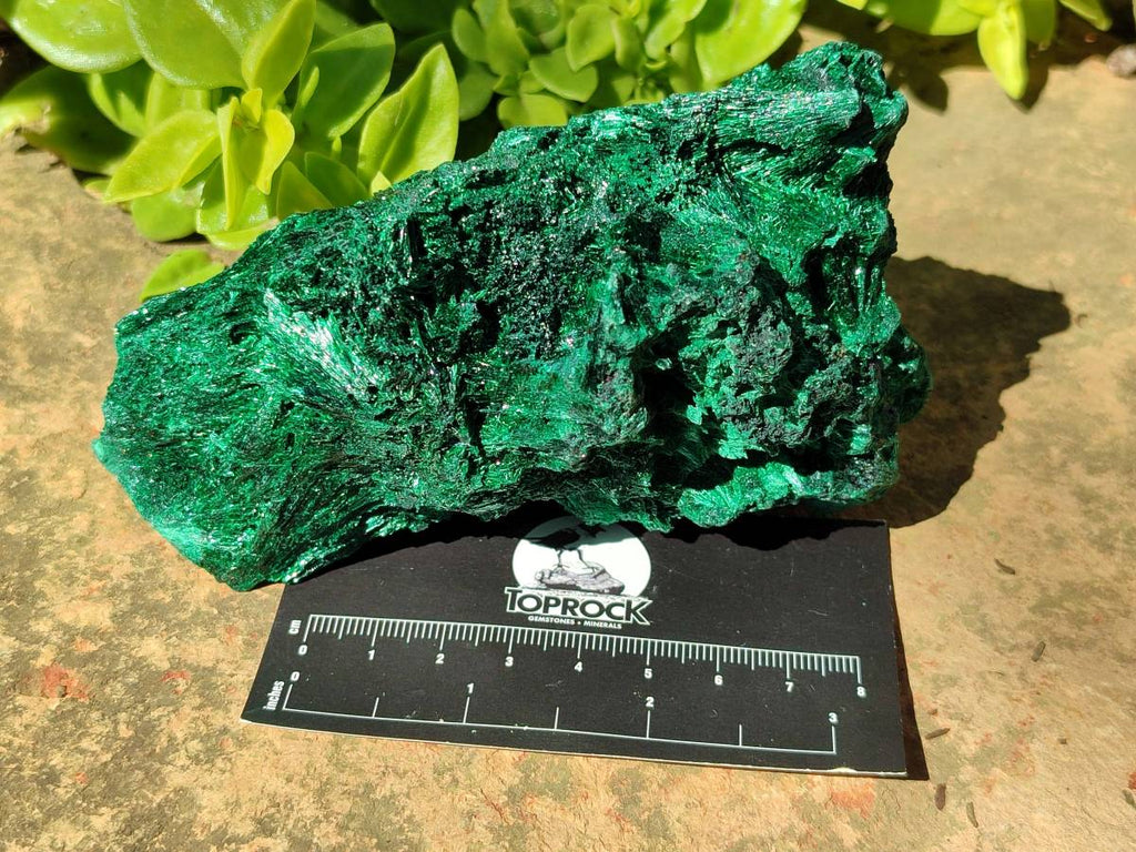Natural Silky Malachite Specimens x 2 From Kasompe, Congo - Toprock Gemstones and Minerals 
