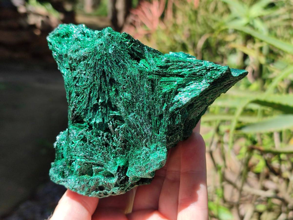 Natural Silky Malachite Specimens x 2 From Kasompe, Congo - Toprock Gemstones and Minerals 