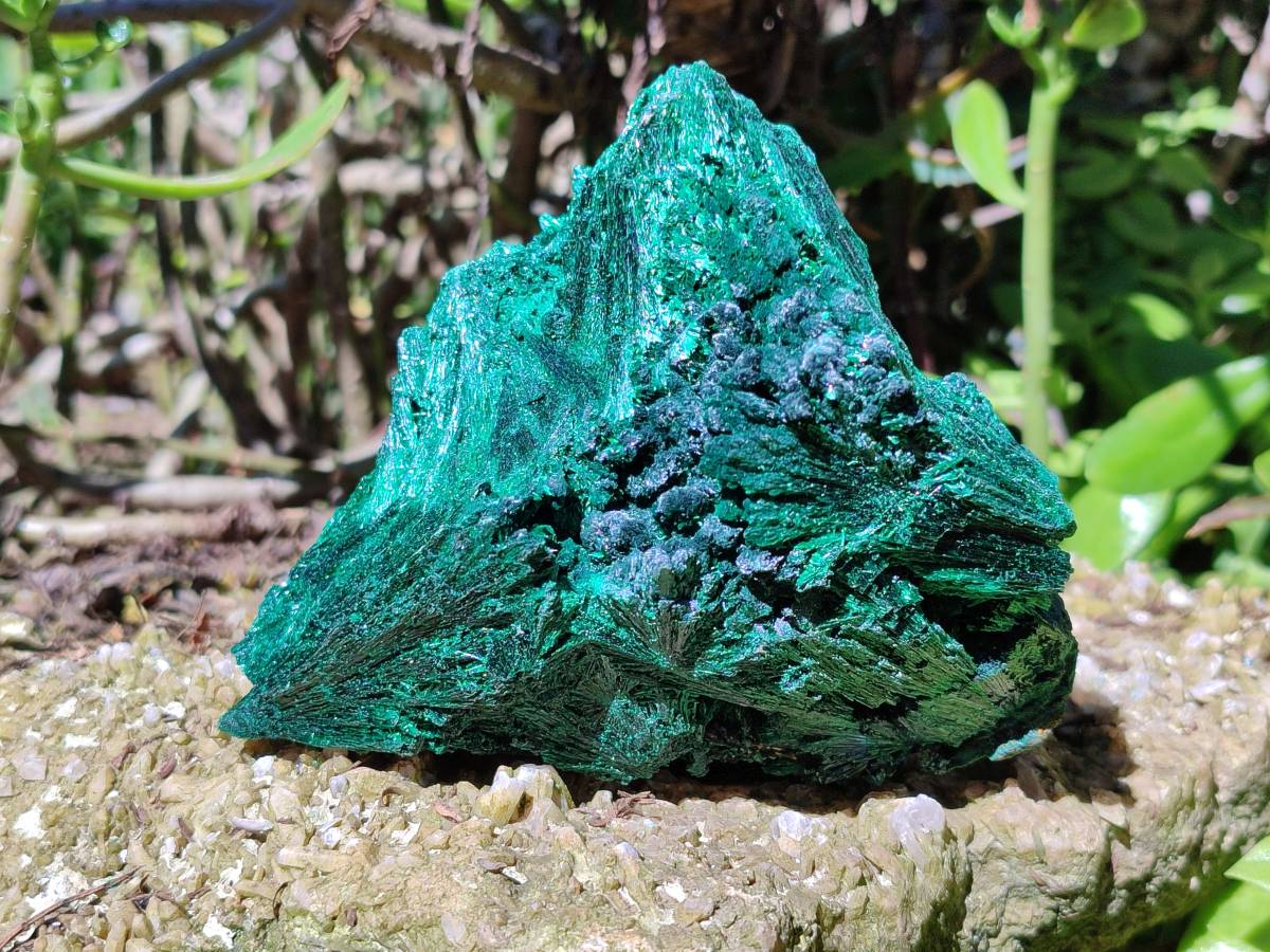 Natural Silky Malachite Specimens x 2 From Kasompe, Congo - Toprock Gemstones and Minerals 
