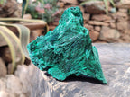 Natural Silky Malachite Specimens x 2 From Kasompe, Congo - Toprock Gemstones and Minerals 