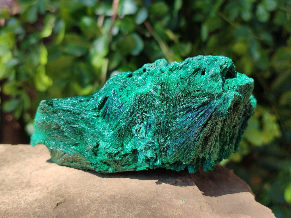 Natural Silky Malachite Specimens x 2 From Kasompe, Congo - Toprock Gemstones and Minerals 