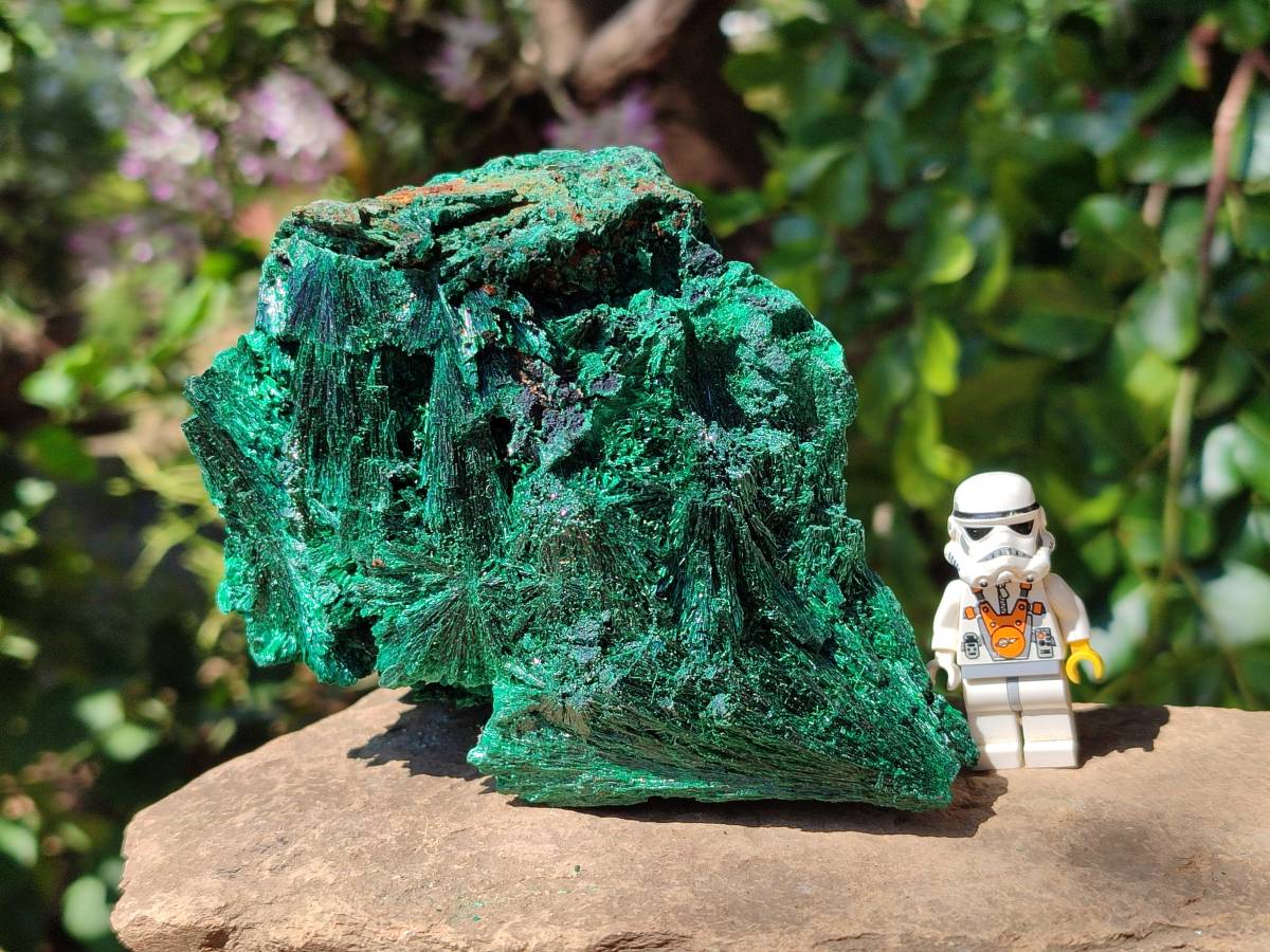 Natural Silky Malachite Specimens x 2 From Kasompe, Congo - Toprock Gemstones and Minerals 