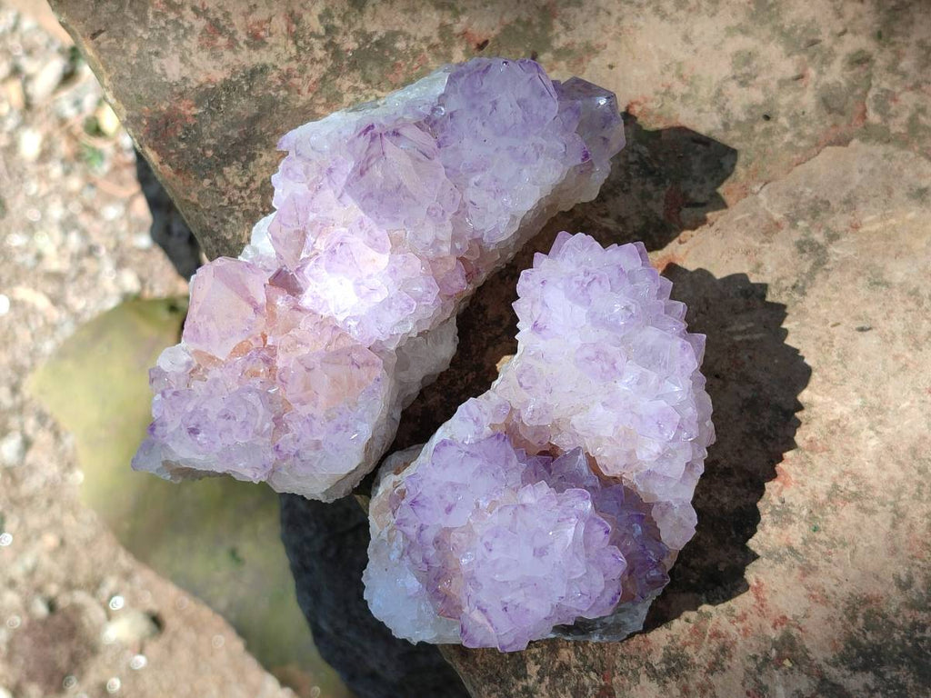 Natural Amethyst Spirit Quartz Clusters x 4 From Boekenhouthoek, South Africa - Toprock Gemstones and Minerals 