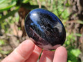 Polished Black Tourmaline Palm Stones x 12 From Madagascar - Toprock Gemstones and Minerals 