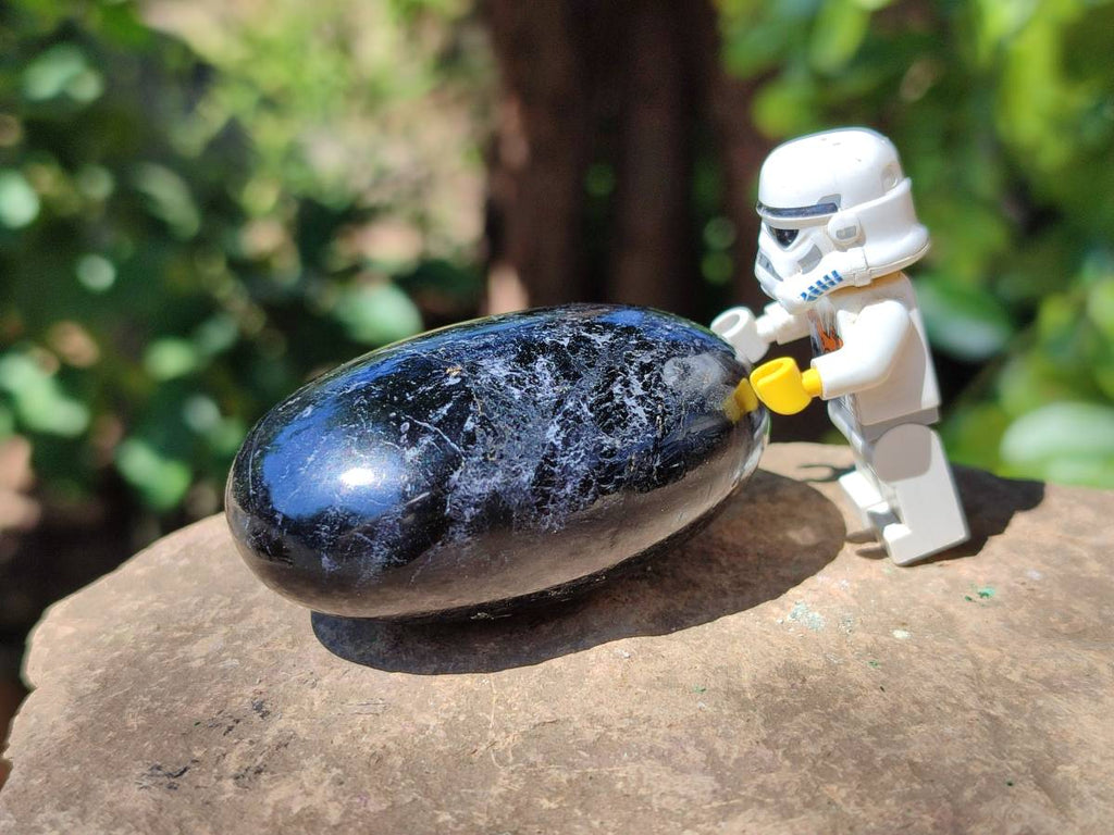 Polished Black Tourmaline Palm Stones x 12 From Madagascar - Toprock Gemstones and Minerals 