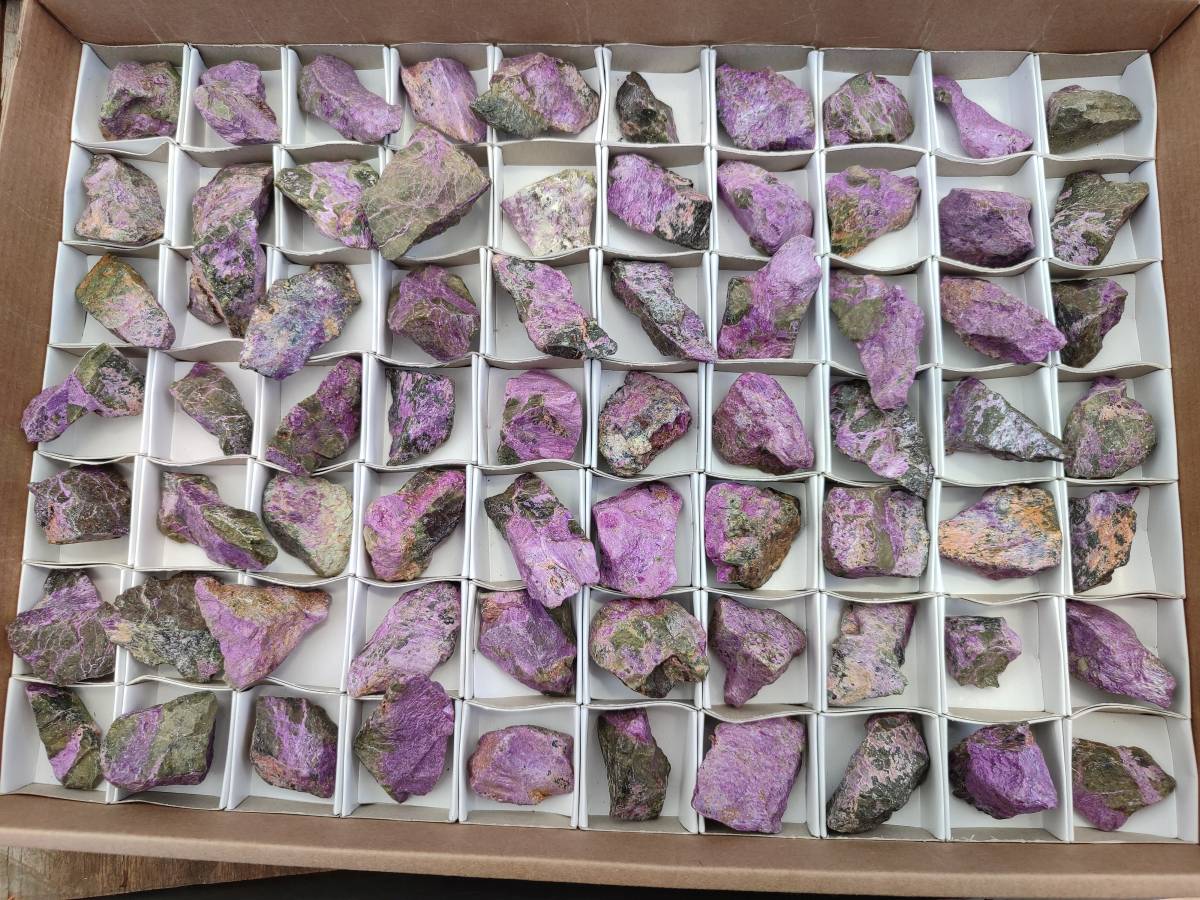 Natural Stichtite Cobbed Specimens x 70 From Barberton, South Africa - Toprock Gemstones and Minerals 