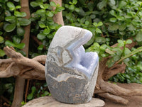 Polished Blue Lace Agate Standing Free Form x 1 From Nsanje, Malawi