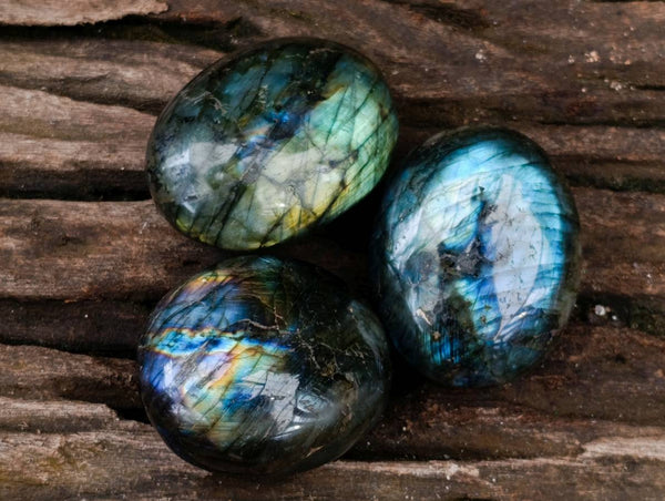 Polished Labradorite Galets x 20 From Tulear, Madagascar