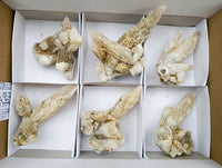 Natural Spearhead Calcite Specimens x 6 From Albert's Mountain, Lesotho