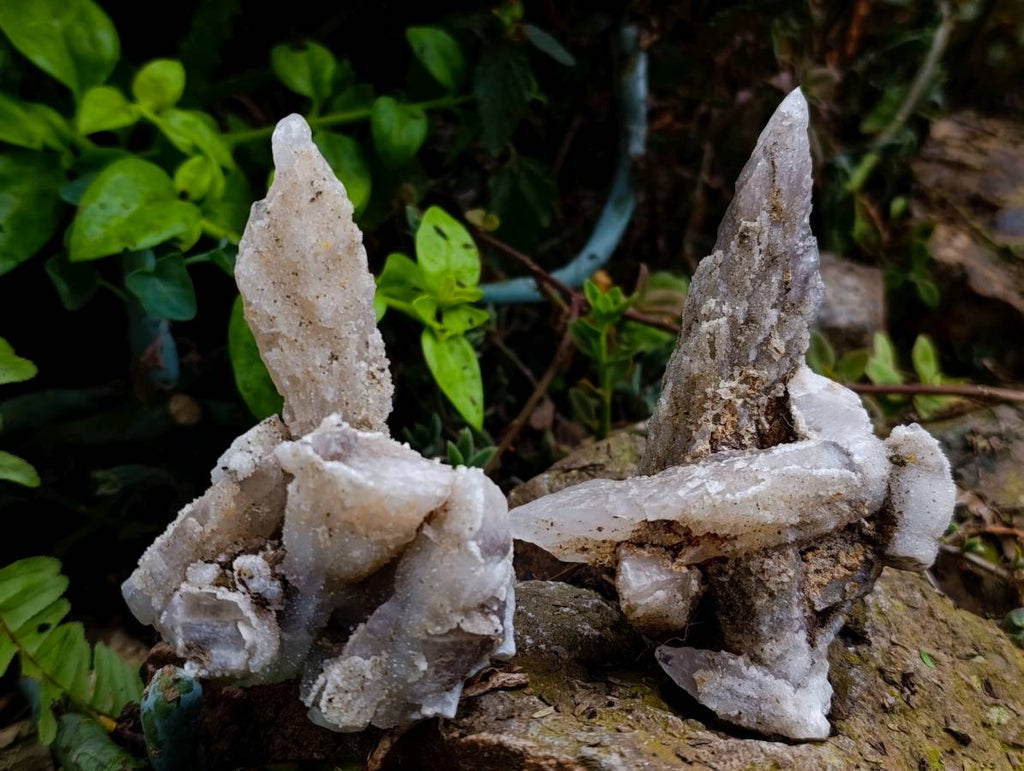 Natural Spearhead Calcite Specimens x 6 From Albert's Mountain, Lesotho - Toprock Gemstones and Minerals 