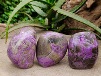 Polished Stichtite Standing Free Forms x 3 From Barberton, South Africa - Toprock Gemstones and Minerals 