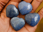 Polished Lazulite Hearts x 35 From Madagascar - Toprock Gemstones and Minerals 