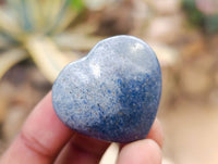 Polished Lazulite Hearts x 35 From Madagascar