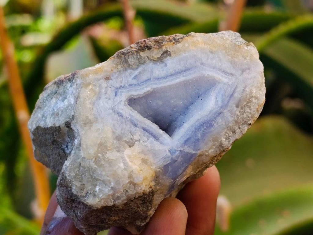 Natural Blue Lace Agate Geode Specimens x 24 From Nsanje, Malawi - Toprock Gemstones and Minerals 