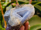Natural Blue Lace Agate Geode Specimens x 24 From Nsanje, Malawi - Toprock Gemstones and Minerals 