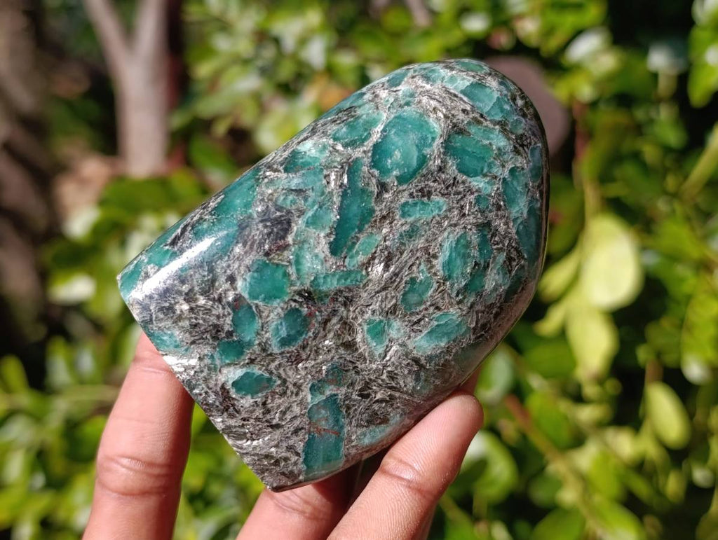 Polished Emerald Mica 'Mutokolite' Standing Free Forms x 3 From Mutoko, Zimbabwe - Toprock Gemstones and Minerals 