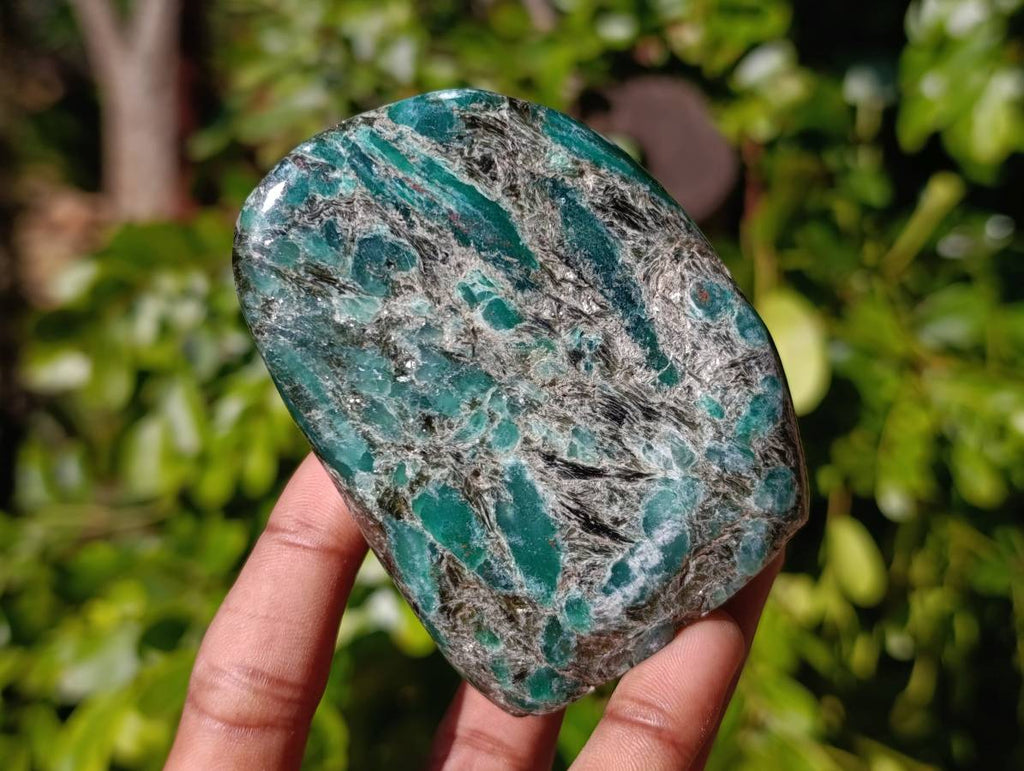 Polished Emerald Mica 'Mutokolite' Standing Free Forms x 3 From Mutoko, Zimbabwe - Toprock Gemstones and Minerals 