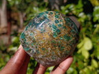 Polished Emerald Mica 'Mutokolite' Standing Free Forms x 3 From Mutoko, Zimbabwe - Toprock Gemstones and Minerals 