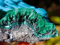 Natural Malachite Malacolla Botryoidal Chrysocolla Specimens x 4 From Kulukuluku, Congo