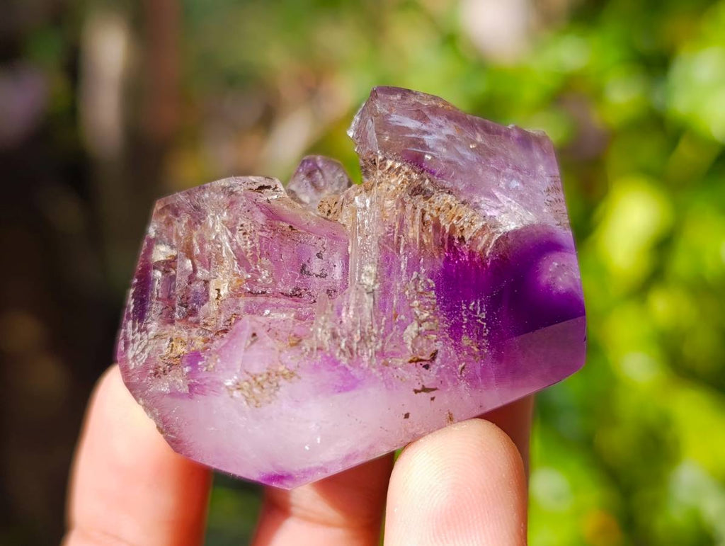 Polished Smokey Window Amethyst Quartz Crystals x 24 From Akansobe, Madagascar - Toprock Gemstones and Minerals 