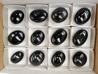 Polished Black Tourmaline Palm Stones x 12 From Madagascar