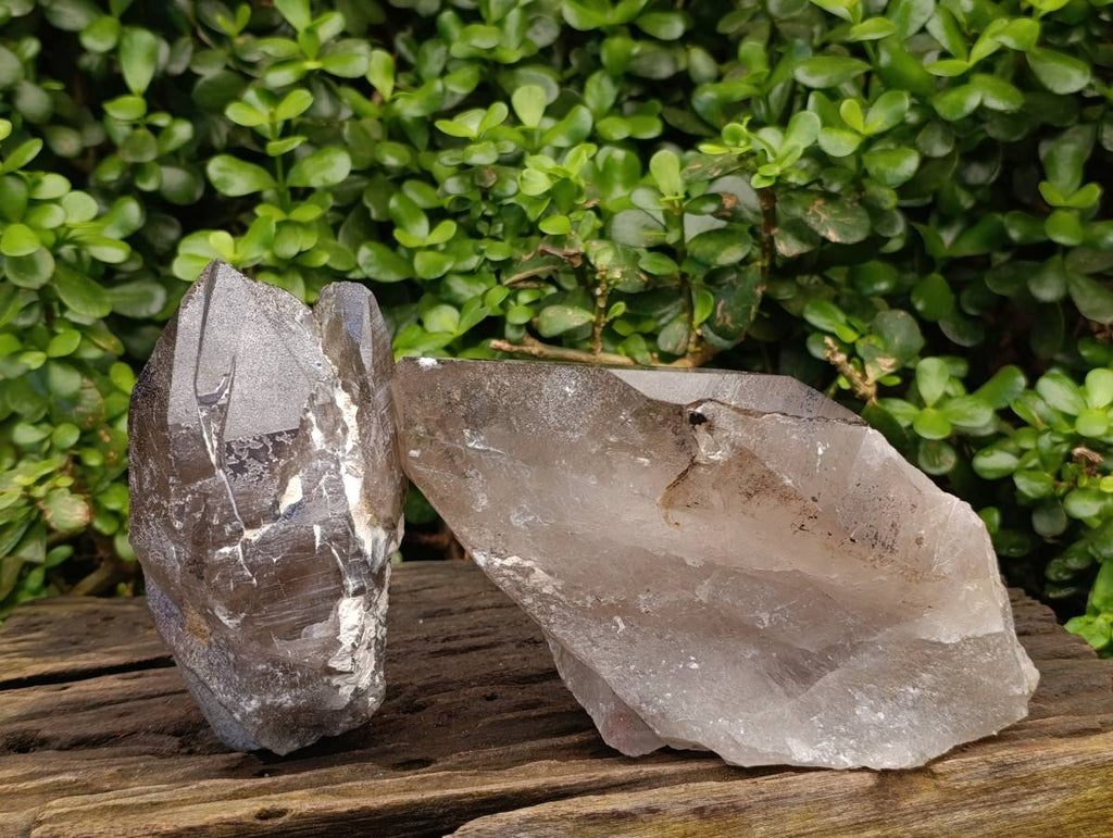Natural Smokey Quartz Crystals x 2 From Mulanje, Malawi - Toprock Gemstones and Minerals 