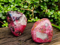 Polished Rhodonite Standing Free Forms x 2 From Rhusinga, Zimbabwe - Toprock Gemstones and Minerals 