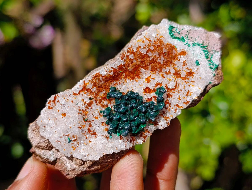 Natural Crystalline Ball Malachite and Drusy Quartz On Dolomite Matrix Specimens x 6 From Kambove, Congo - Toprock Gemstones and Minerals 