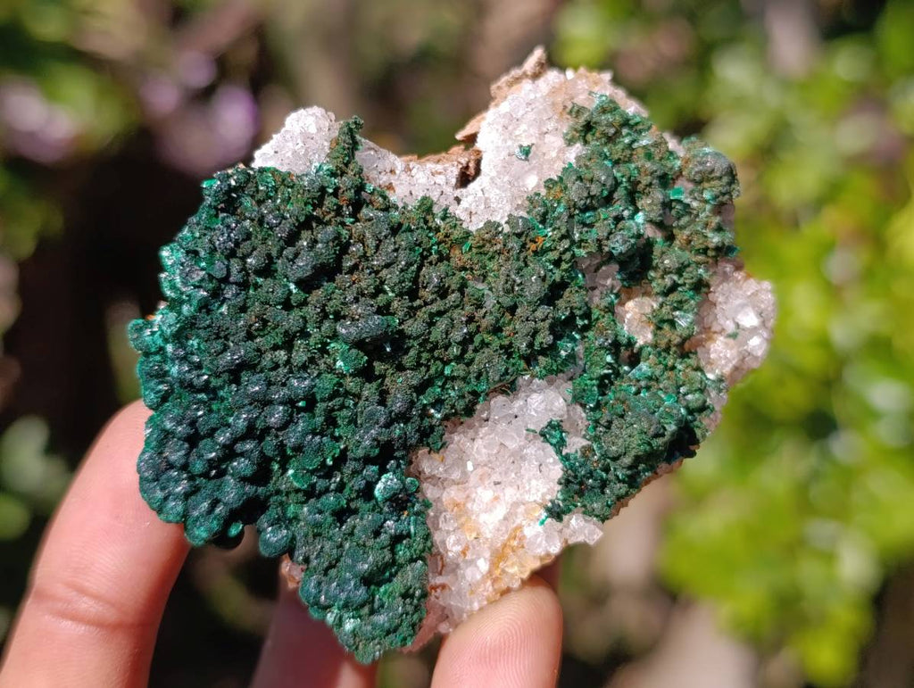Natural Crystalline Ball Malachite and Drusy Quartz On Dolomite Matrix Specimens x 6 From Kambove, Congo - Toprock Gemstones and Minerals 