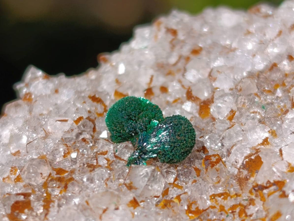 Natural Crystalline Ball Malachite and Drusy Quartz On Dolomite Matrix Specimens x 6 From Kambove, Congo - Toprock Gemstones and Minerals 