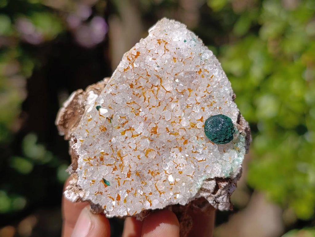 Natural Crystalline Ball Malachite and Drusy Quartz On Dolomite Matrix Specimens x 6 From Kambove, Congo - Toprock Gemstones and Minerals 