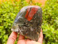 Polished Bloodstone Standing Free Forms x 3 From Swaziland - Toprock Gemstones and Minerals 