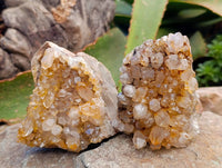 Natural Limonite Quartz Clusters x 12 From Solwezi, Zambia - Toprock Gemstones and Minerals 