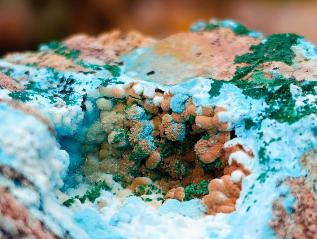 Natural Drusy Coated Malacolla On Dolomite Specimens x 5 From Congo - Toprock Gemstones and Minerals 