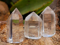 Polished Clear And Optic Clear Quartz Crystals x 35 From Madagascar