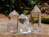 Polished Clear And Optic Clear Quartz Crystals x 35 From Madagascar