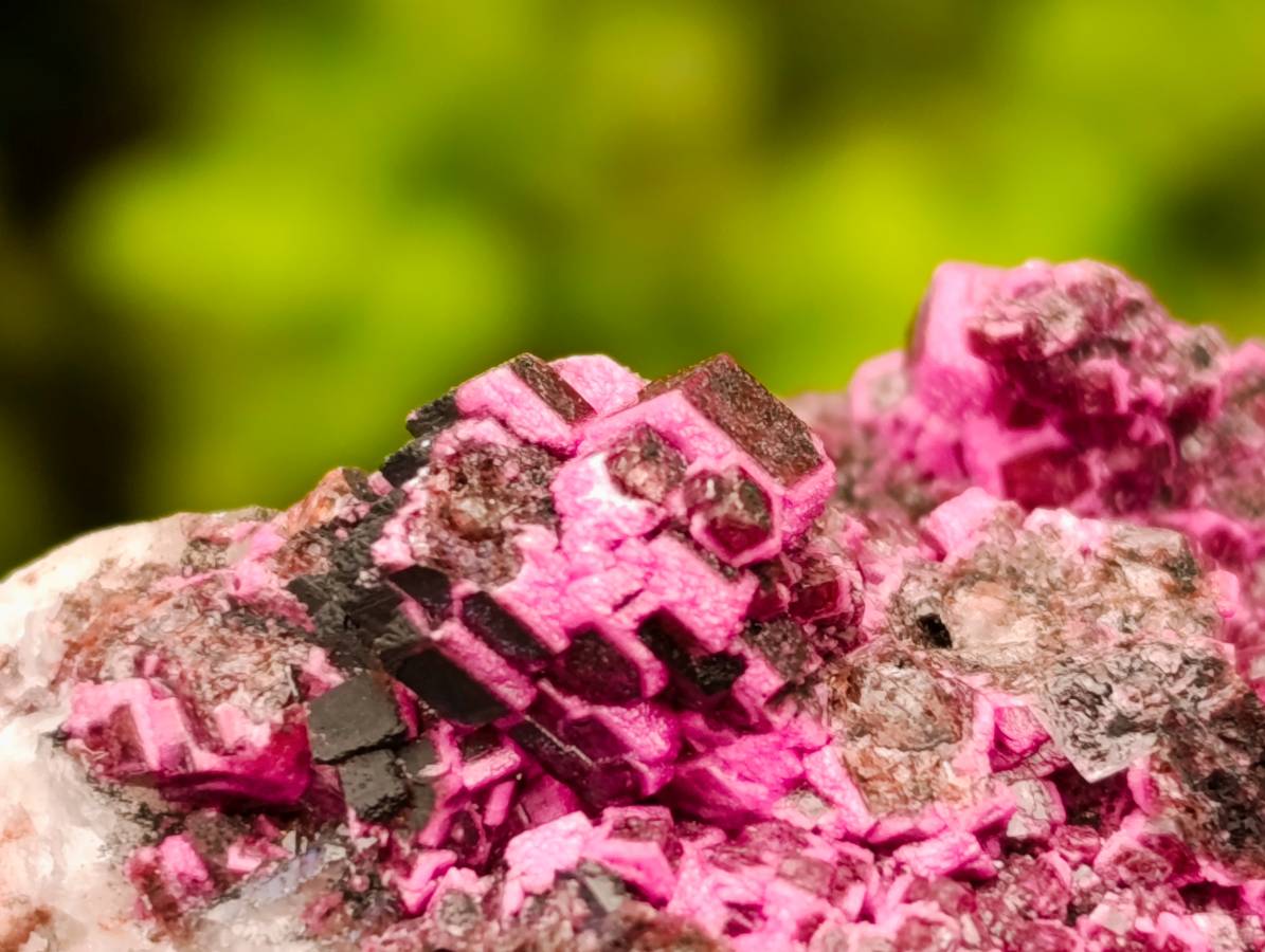 Natural Salrose Cobaltion Dolomite with Malachite Specimens x 5 From Kakanda, Congo - Toprock Gemstones and Minerals 