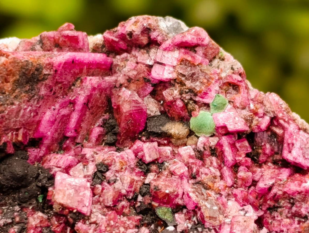 Natural Salrose Cobaltion Dolomite with Malachite Specimens x 5 From Kakanda, Congo - Toprock Gemstones and Minerals 