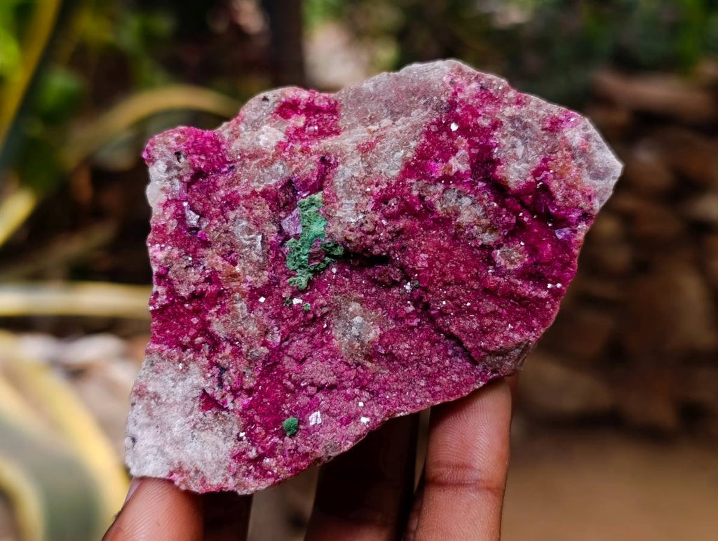 Natural Salrose Cobaltion Dolomite with Malachite Specimens x 5 From Kakanda, Congo - Toprock Gemstones and Minerals 