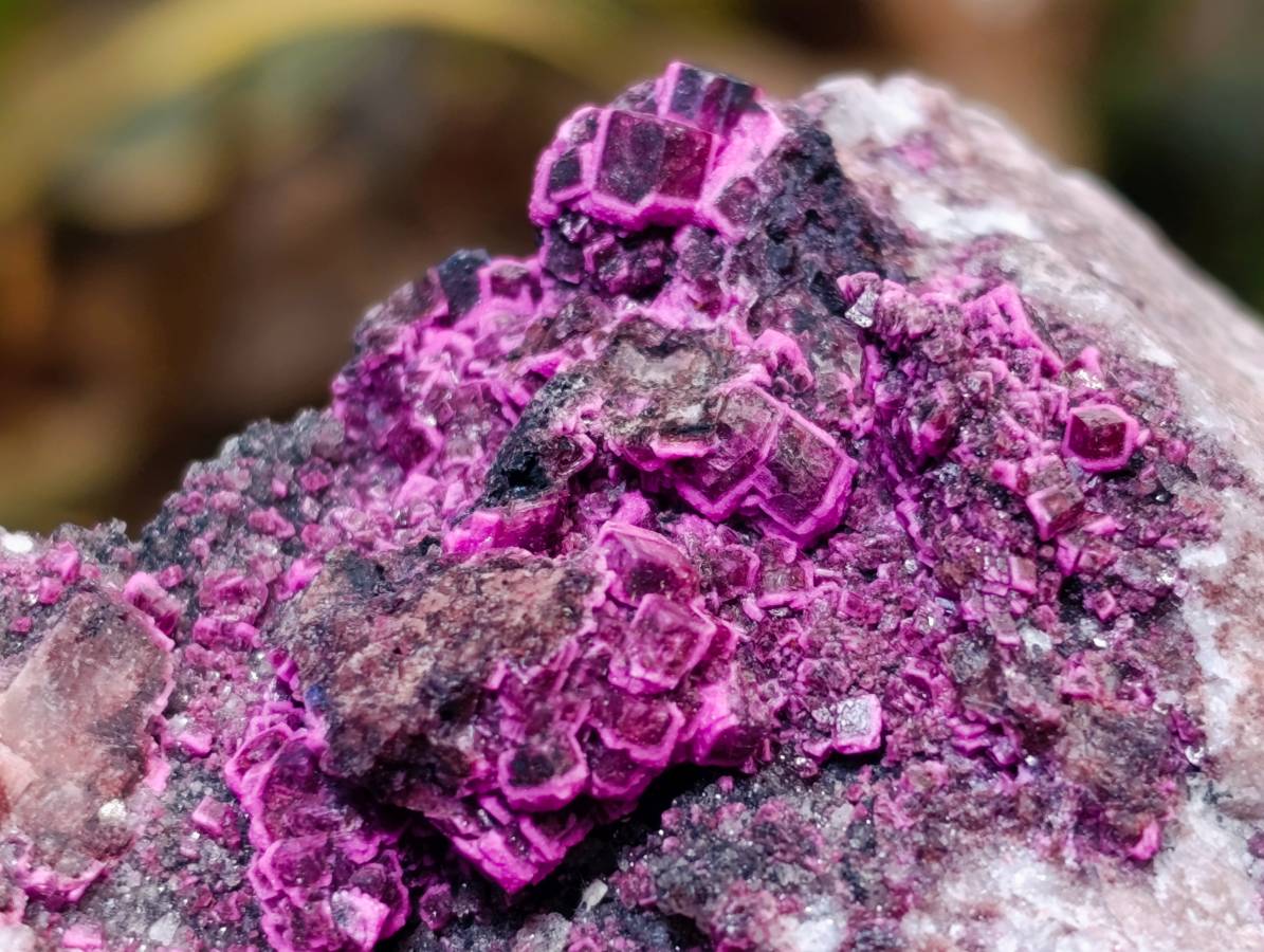 Natural Salrose Cobaltion Dolomite with Malachite Specimens x 5 From Kakanda, Congo - Toprock Gemstones and Minerals 