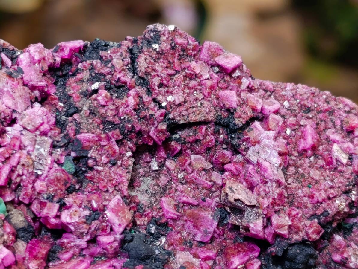 Natural Salrose Cobaltion Dolomite with Malachite Specimens x 5 From Kakanda, Congo - Toprock Gemstones and Minerals 