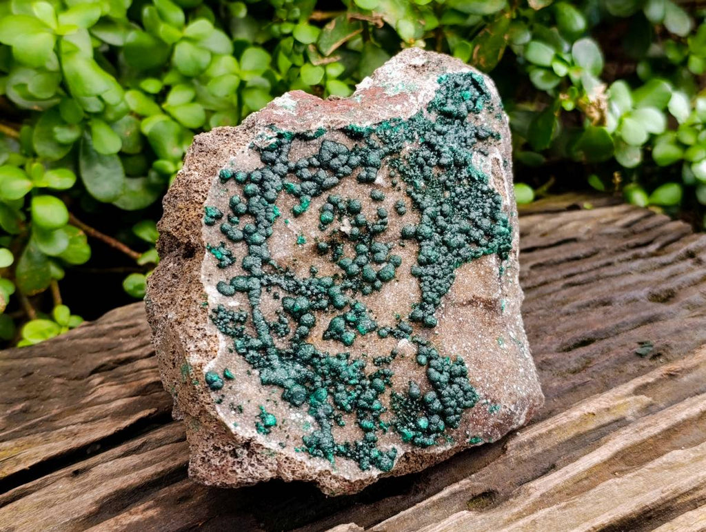 Natural Crystalline Ball Malachite and Drusy Quartz On Dolomite Matrix Specimens x 1 From Kambove, Congo - Toprock Gemstones and Minerals 