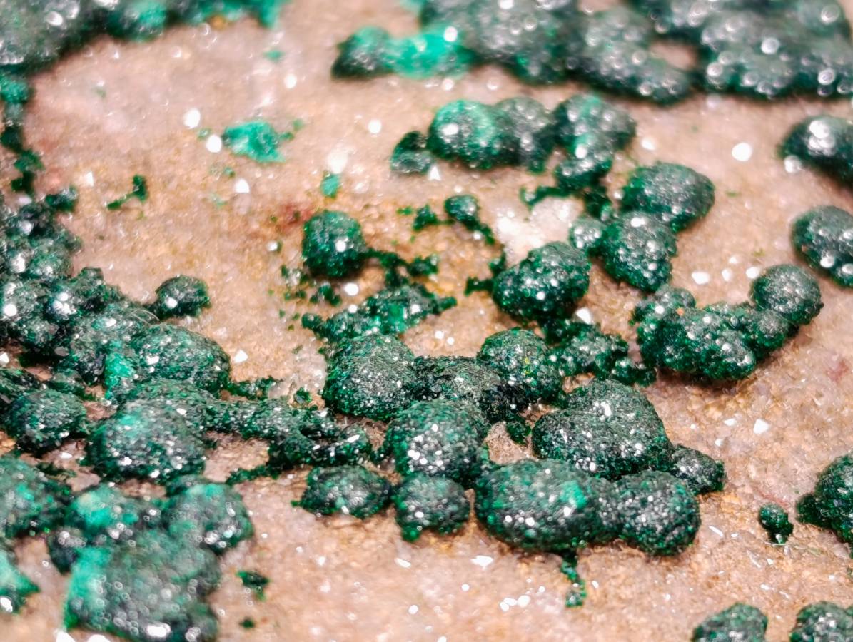 Natural Crystalline Ball Malachite and Drusy Quartz On Dolomite Matrix Specimens x 1 From Kambove, Congo - Toprock Gemstones and Minerals 