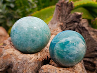 Polished Amazonite Palm Stones x 12 From Madagascar