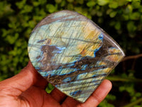 Polished Labradorite Standing Free Forms x 2 From Tulear, Madagascar