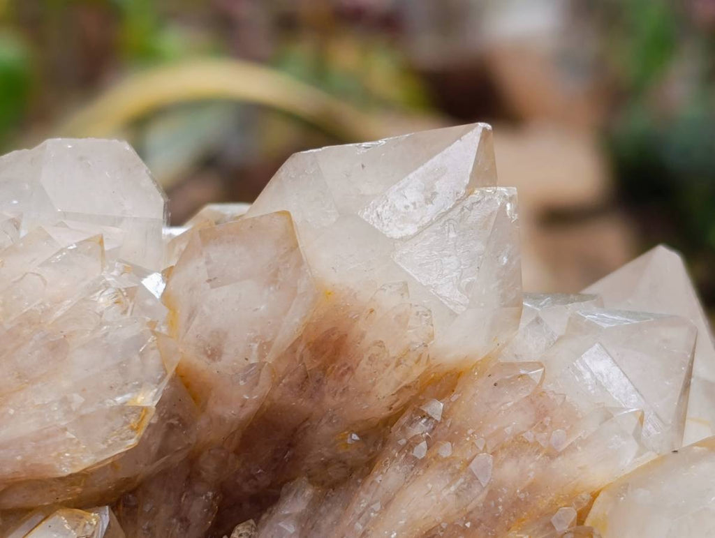Natural Smokey Phantom Quartz Clusters x 2 From Luena, Congo - Toprock Gemstones and Minerals 