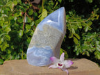 Polished Blue Lace Agate Standing Free Forms x 1 From Nsanje, Malawi - Toprock Gemstones and Minerals 